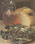 Georg Flegel Still Life with Fish and a Flask of Wine (mk05) USA oil painting reproduction